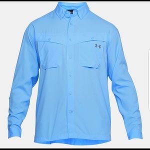 MEN'S UNDER ARMOUR BLUE FISHING LONGSLEEVE TOP